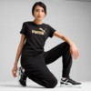 Koszulka damska Puma Ess Metallic No.1 Logo czarna 631536 51