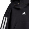 Dres dla dzieci adidas Essentials Joggers 3 Stripes Fleece Hoodie czarny JD6484