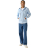 Bluza damska Champion Full Zip Hoodie Sweatshirt błękitna 118406 BS224