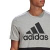 Koszulka męska adidas Essentials Colorblock Single Jersey Tee czarno-szara HE4334