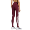 Legginsy damskie adidas Optime Essentials Workout 3-Stripes 7/8 bordowe KT3772
