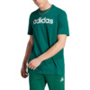 Koszulka męska adidas Essentials Single Jersey Linear Embroidered Logo Tee zielona IJ8658