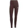 Legginsy damskie adidas Essentials 3-Stripes Cotton brązowe JY3177