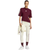 Koszulka damska adidas Essentials 3-Stripes Boyfriend bordowa KX0793