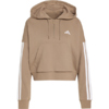 Bluza damska adidas Essentials 3-Stripes French Terry Quarter-Zip beżowa KF8315   