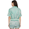 Koszulka damska polo Fila Lassance zielono-kremowa FAW0996 13382 