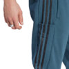 Spodnie męskie adidas Essentials French Terry Tapered Cuff 3-Stripes Pants niebieskie IJ8698