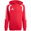 Bluza dla dzieci adidas Tiro 26 League Sweat Full Zip Hoodie czerwona KF9101