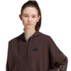Bluza damska adidas Seasonal Essentials Animal Print 3-Stripes Full-Zip Hooded brązowa KV9299