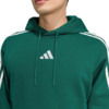 Bluza męska adidas Essentials 3-Stripes Fleece Hoodie zielona KZ1413
