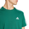Koszulka męska adidas Essentials Single Jersey 3-Stripes zielona IS1333