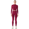 Koszulka damska 4F Longsleeve FNK F483 burgund 4FRAW24TFLOF483 60S