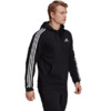 Bluza męska adidas Essentials Fleece 3-Stripes Hoodie czarna GK9072