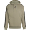 Bluza męska adidas Essentials 3-Stripes French Terry Hoodie oliwkowa KY4204