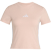 Koszulka damska adidas Essentials 3-Stripes Slim Baby pastelowy róż KD2343