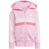 Dres dla dzieci adidas Seasonal Essentials Tiberio 3-Stripes Fleece różowy JI6206