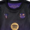 Komplet piłkarski dla dzieci Nike FC Barcelona Stadium Away 2026/27 fioletowo-czarny II1649 505
