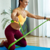 Taśma oporowa fitness Smj 0,35 mm 150x15 cm light zielona EX035