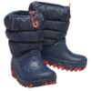 Buty zimowe dla dzieci Crocs Classic neo Puff granatowe 207684 410