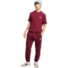 Spodnie męskie adidas Essentials 3-Stripes Fleece Tapered Cuffed bordowe KY4134
