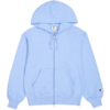 Bluza damska Champion Full Zip Hoodie Sweatshirt błękitna 117787 BS186 