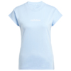 Koszulka damska adidas Essentials Linear Cotton błękitna JG8660