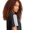 Koszulka damska adidas Essentials 3-Stripes Cotton czarna JM2393