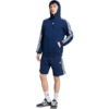 Bluza męska adidas Essentials 3-Stripes French Terry Hoodie granatowa KY4203