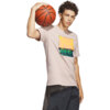 Koszulka męska adidas Chain Net Basketball Graphic Tee beżowa IC1863