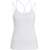 Koszulka damska adidas Studio Slim Strappy Back Tank Top biała HE3141