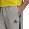 Spodnie męskie adidas Essentials Tapered Cuff 3 Stripes szare GK8889 