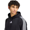 Bluza męska adidas Essentials 3-Stripes Fleece Hoodie czarna KY6602