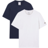 Koszulka męska Champion Short Sleeve T-shirt 2-pak biała / granatowa 220267 WW001