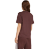 Koszulka damska adidas Essentials 3-Stripes Cotton brązowa JX7621
