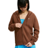Bluza damska Nike Studio Fleece Medium Weight jasny brąz IM8504 259