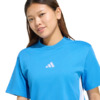 Koszulka damska adidas Essentials 3-Stripes Cotton jasnoniebieska KC5197