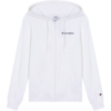 Bluza damska Champion Full Zip Hoodie Sweatshirt biała 118406 WW001
