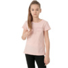 Koszulka dla dziewczynki 4F pudrowy koral HJL22 JTSD005 65S