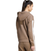 Bluza damska adidas Essentials 3-Stripes Full-Zip Fleece Hoodie jasny brąz KF6273