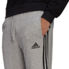 Spodnie męskie adidas Essentials Tapered Elastic Cuff 3 Stripes Pant szare GK9001