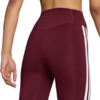 Legginsy damskie adidas Optime Essentials Workout 3-Stripes 7/8 bordowe KT3772
