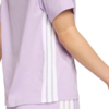 Koszulka damska adidas Essentials 3-Stripes Cotton jasnofioletowa JX7619