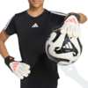 Rękawice bramkarskie dla dzieci adidas Predator Training czarno-białe KE9707