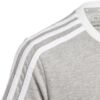 Koszulka dla dzieci adidas Essentials 3-Stripes Cotton Loose Fit Boyfriend Tee szara IC3637