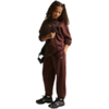Spodnie dla dzieci Nike Sportswear Studio Fleece brązowe IM4905 658