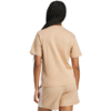 Koszulka damska adidas Essentials 3-Stripes Cotton beżowa JX7616
