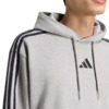 Bluza męska adidas Essentials 3-Stripes French Terry Hoodie szara KY4202