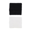 Frotki na rękę Nike Swoosh Wristbands 2 szt. biało-czarne N1012405036OS