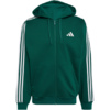 Bluza męska adidas Essentials 3-Stripes Fleece Full-Zip Hoodie zielona KZ1412