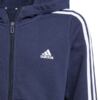 Bluza dla dzieci adidas Essentials 3-Stripes Full-Zip Hoodie granatowa IB1667